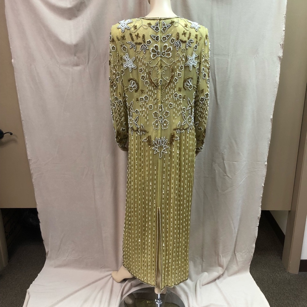 Vintage Gold Beaded Gown - Picture 3 of 8